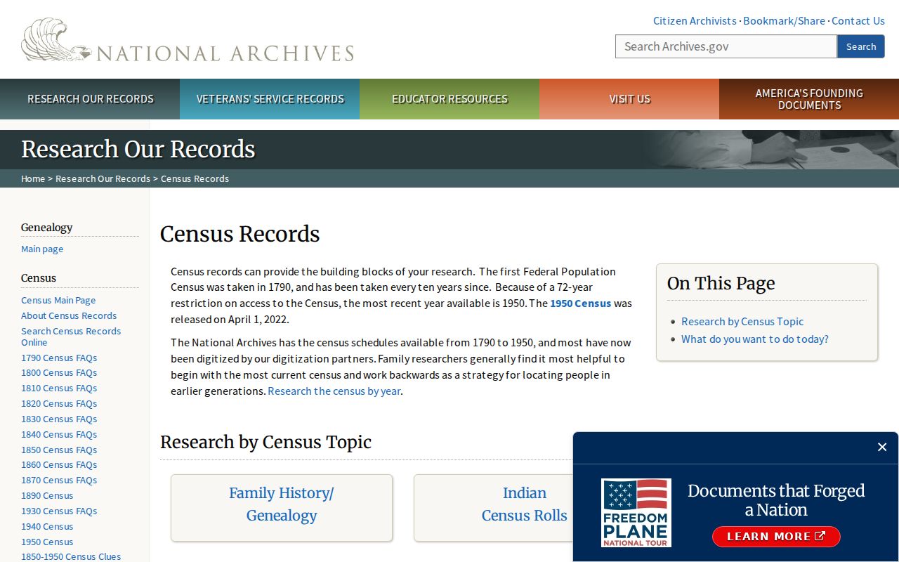 Downey city directory and National Archives census research